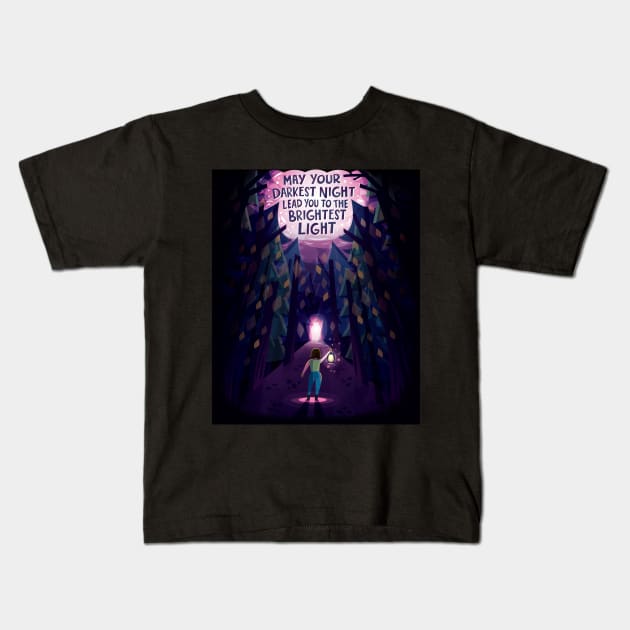 Darkest Night Kids T-Shirt by risarodil